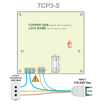 Wiring diagram of TCP3 Cyclic Timer